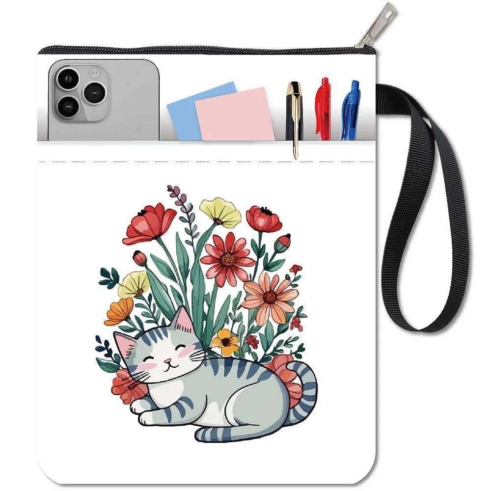 Cloth Book Cover Notebook Wraps Rectangle Cat Shape 280x220mm