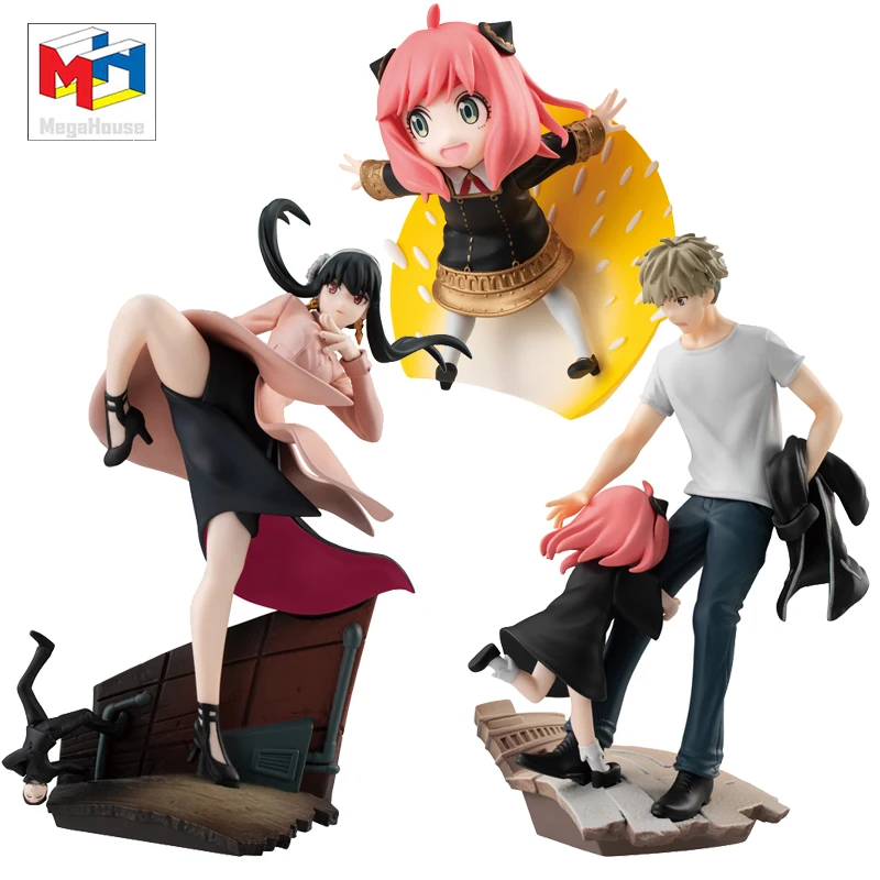 

In Stock Anime Original Megahouse Spyfamily Twilight/anya Forger/yor Forger Carton Eggs 8Cm Figurine Model Toys for Boys Gift