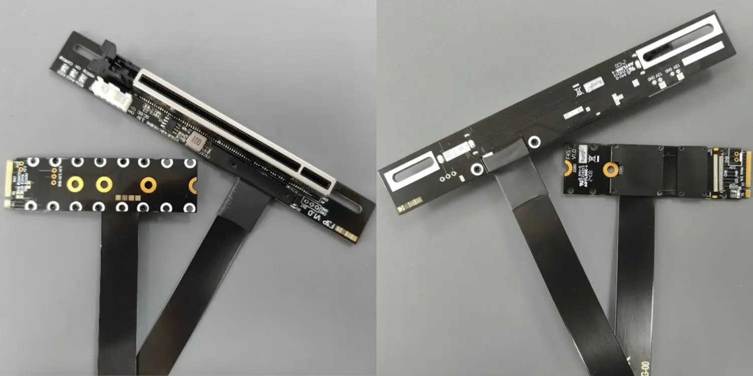 Für m.2 ngff nvme taste m zu pci-e 5,0x16 grafikkarten verlängerung kabel m.2 umdrehung 90 abgewinkelt 16x m.2 riser karten adapter gpu kabel – Detail 4