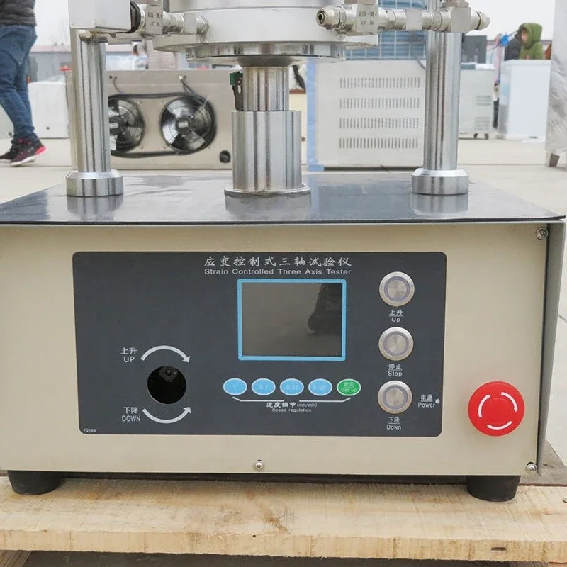 1 ton soil triaxial tester strain control triaxial tester lightweight triaxial testing machine