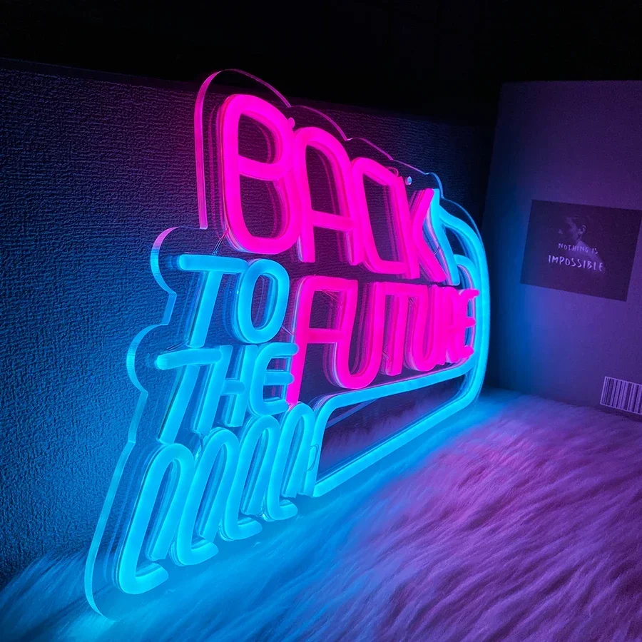 Neon Wall Plates to the Future Articles Lights Back for Artistic Decoration of Game Letter Men's Led Bars and Party Aesthetic view 5