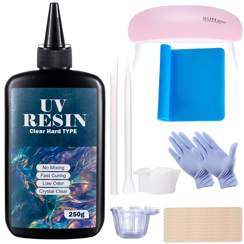 100g/250g helder UV-hars hard type één minuut ultraviolet zonne-energie snel uithardende epoxyhars lijm voor gietvormen sieraden ambachtelijke DIY