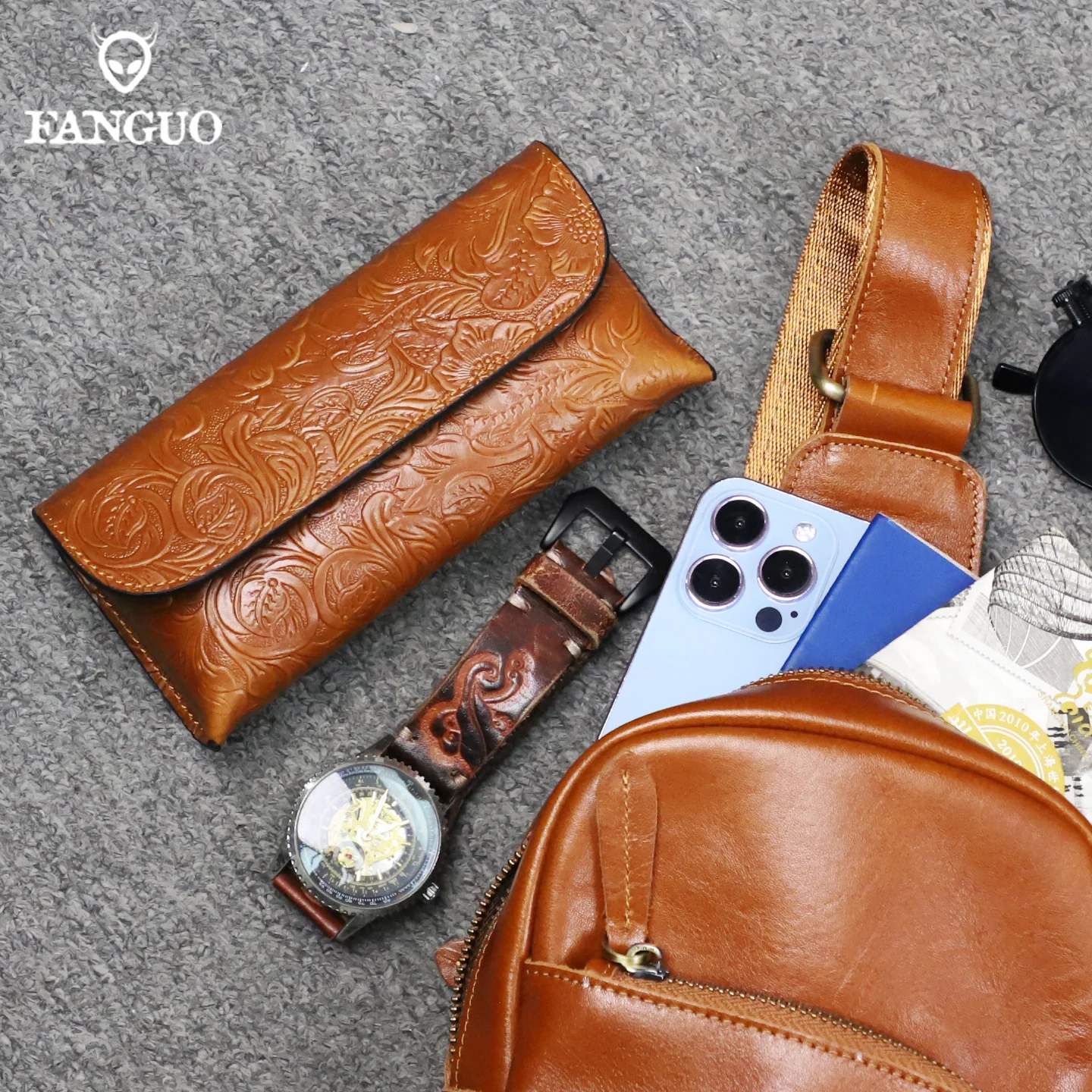 Genuine Leather Eye Glasses Bag for Eyeglass High Quality Handmade Glasses Case Box Sunglasses Protector Pouch