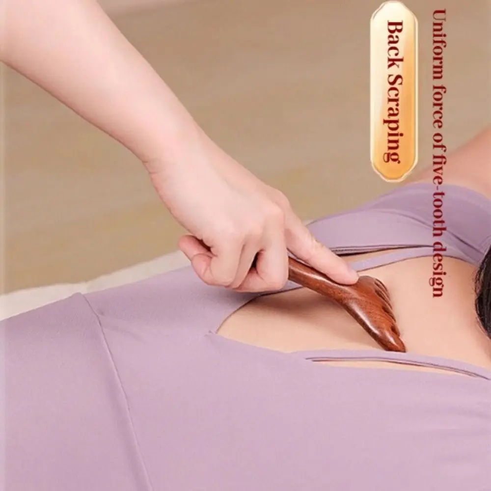 Six-Claw Head Meridian Massage Comb Wide Tooth Anti-static Long Handle Comb Handheld Back Scratcher