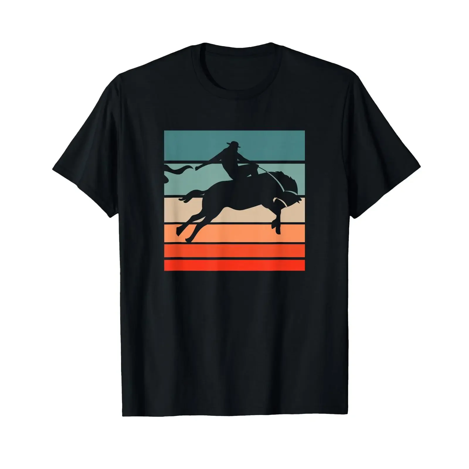Rodeo Retro Style Vintage T Shirt vintage Washed Casual graphic designer clothes Stylish Breathable Soft Versatile streetwear