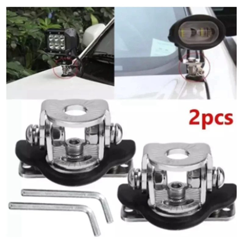 1 Pair Non-Destructive Installation Of Lamp Brackets A Pillar Hood Clamp Holder Work Light Universal LED Bar Mount