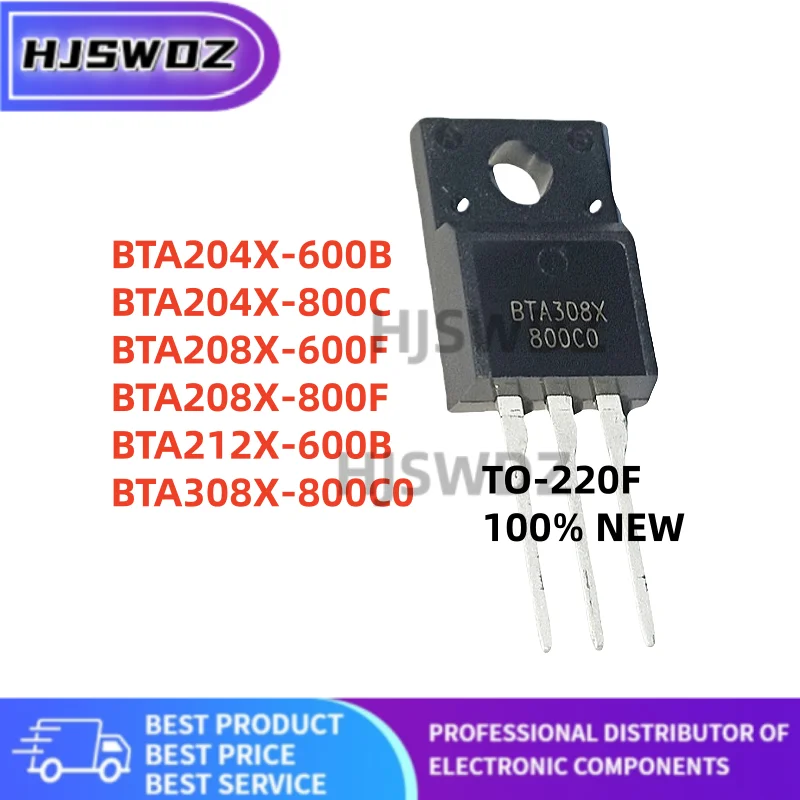 10Pcs/lot BTA204X-800C BTA308X-800C0 BTA204X-600B BTA208X-600F BTA208X-800F BTA212X-600B TO-220F Best quality