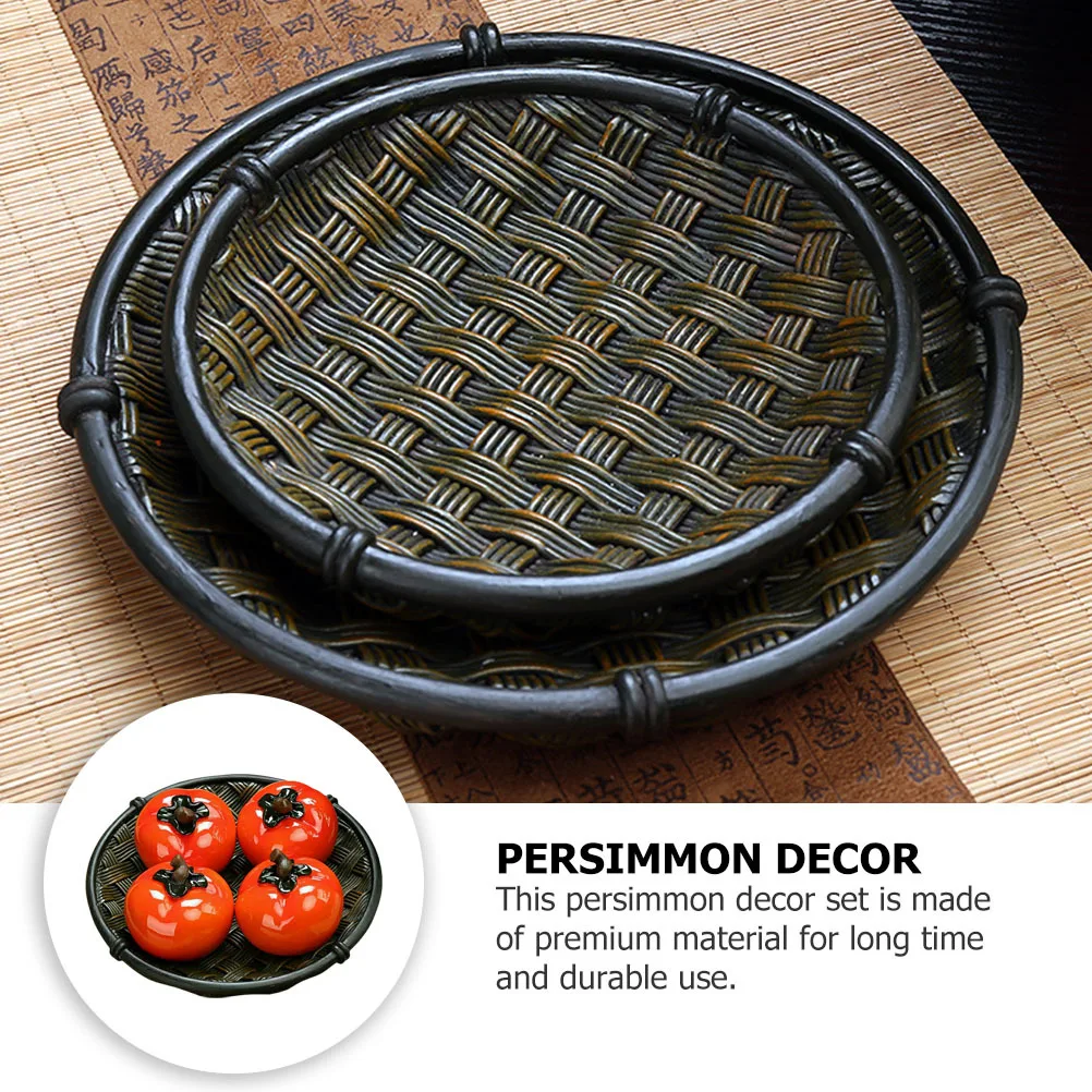 

Tea Pet Persimmon Tea Pet Decor Persimmon Adornment Persimmon Sculpture Resin Persimmon Ornaments