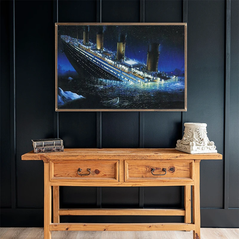 The Boat in Titanic Ship Shipwreck Classic Movie Canvas Painting Poster and Print Wall Art Picture for Living Room Home Decor