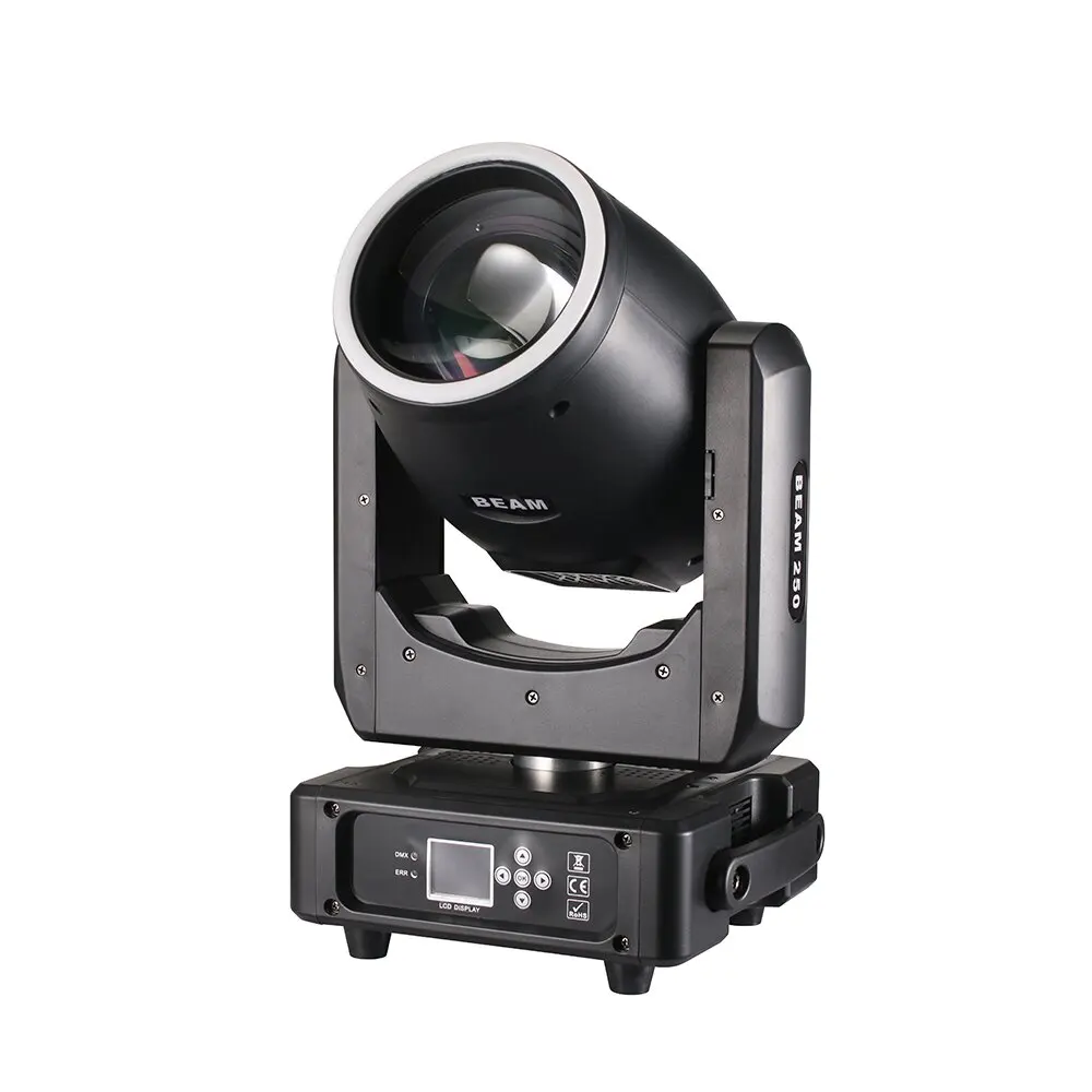 Lyre 250W 8R RGBW BEAM DMX512 ضوء المرحلة مع رأس التحكم الصوتي المحمول وإضاءة DJ DMX، مناسبة لموسيقى الزفاف