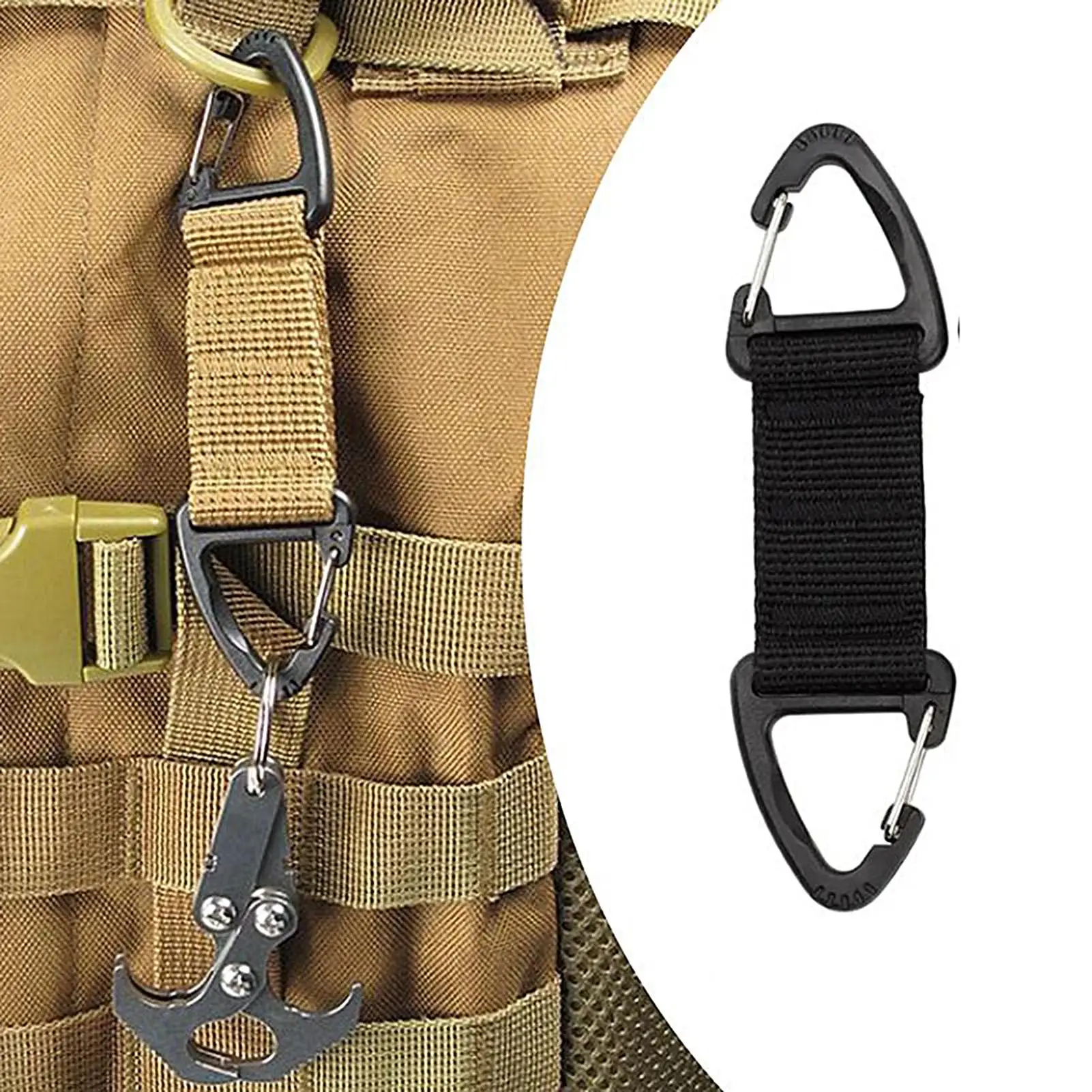 Carabiner Hook 4Pcs Outdoor Camping Carabiner Hook Hiking Webbing Buckle Belt Clip Hanging Keychain Climbing Survival Equipment