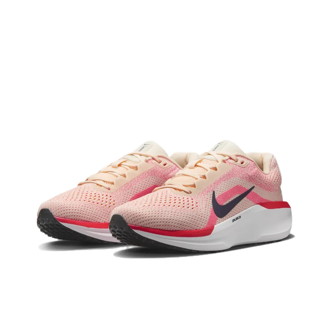 Nike-Winflo 11 chaussures de course pour hommes et femmes, baskets de course professionnelles sur route, respirantes, légères, roses, nouvelle collection hiver