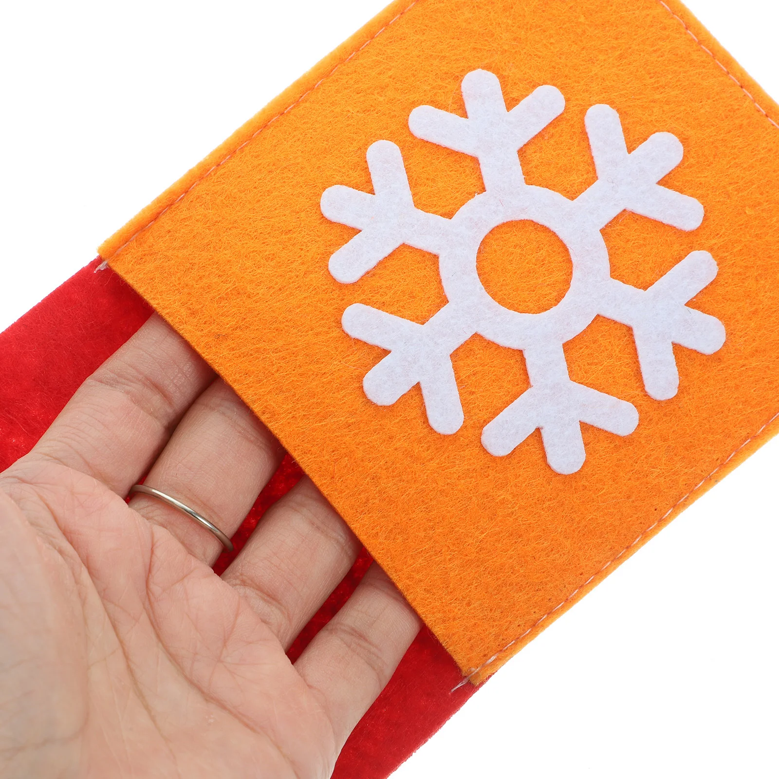 

4Pcs Felt Cutlery Bags Christmas Pattern Fork Spoon Holders Xmas Party Table Decoration Christmas Cutlery Holder