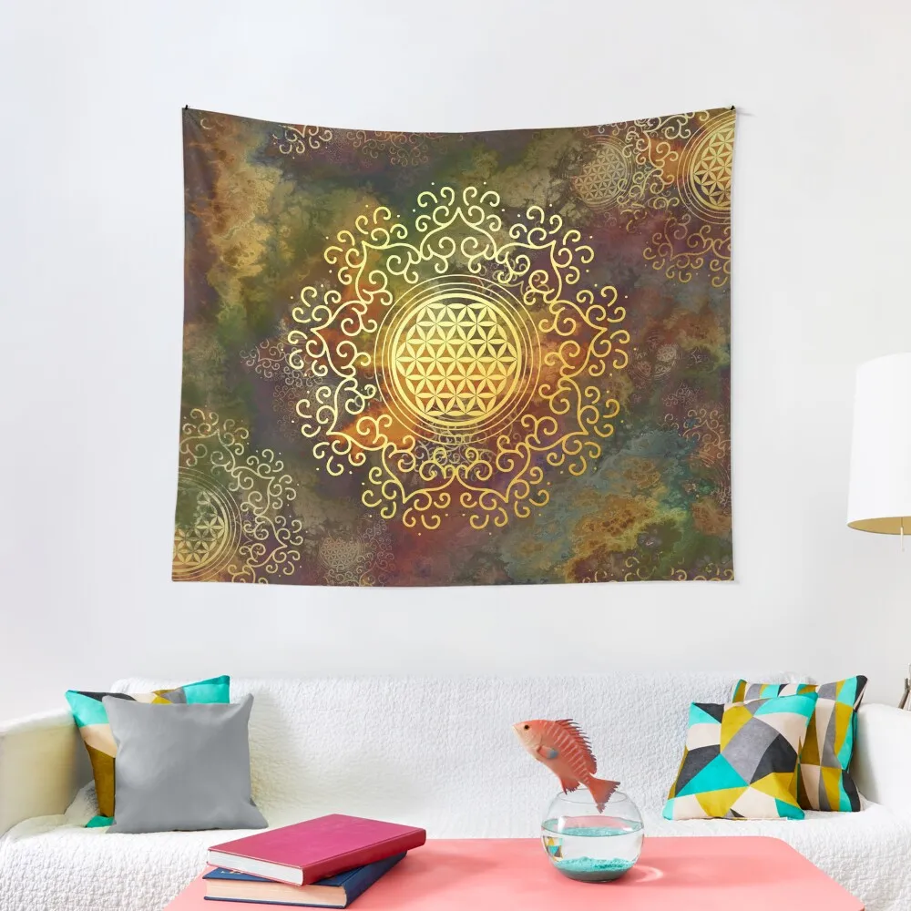 

Flower Of Life (Batik 1) Tapestry Room Decor Korean Style Wallpaper Bedroom Room Aesthetic Decor Decorations For Room Tapestry