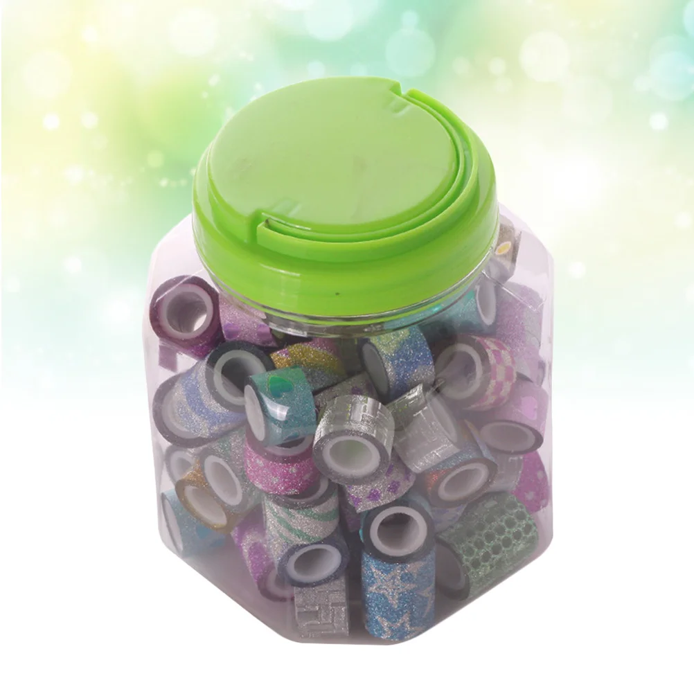 

90Pcs Mini Tape Set Colorful Glitter Masking Tape Decorative Sticky Paper for Scrapbook DIY Diary Gift Wrapping