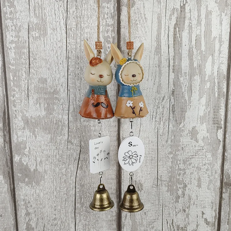 

Japanese Wind Chimes Kawaii Cartoon Rabbit Wind Bell Window Hanging Ornaments DIY Craft Gifts for Home Garden Decorations