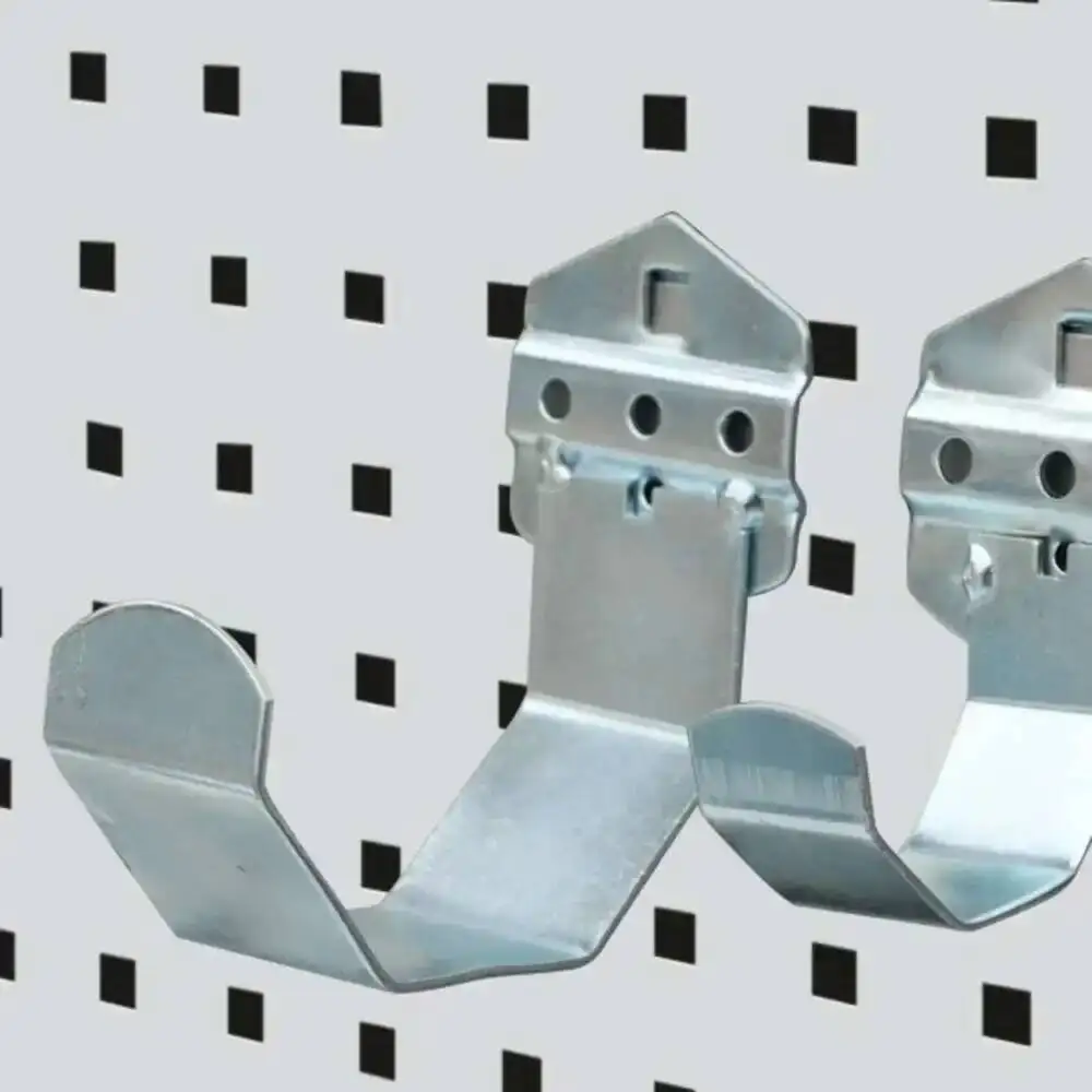 2pcs Heavy Duty Pegboard Display Hook Square Hole Bar Bow Cylindrical Object Hardware Bracket Shelf Hanger