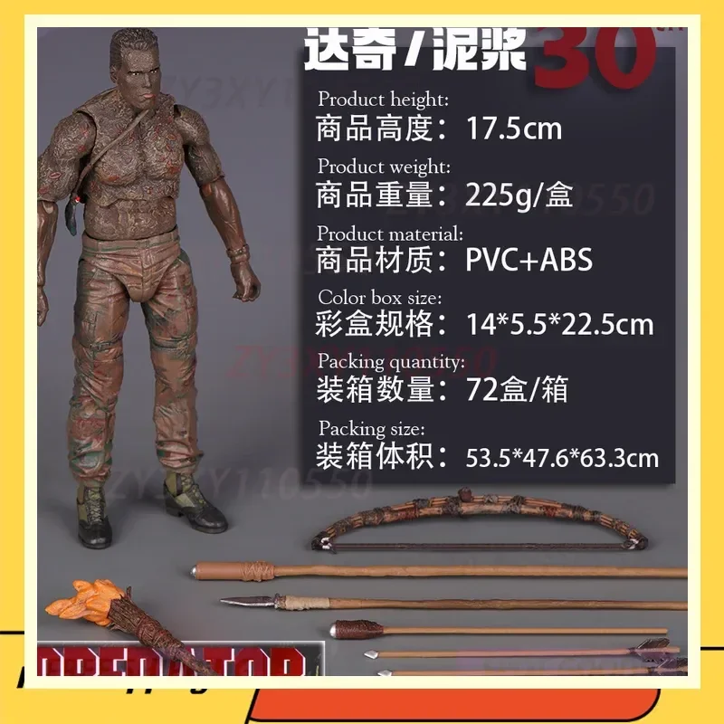 

Neca 2026 New Predator Jungle Extraction Dutch Action Figure Schwarzenegger 17.5cm PVC ABS Figurine Desktop Decoration Toy Gift