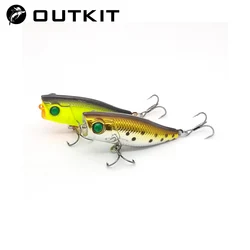 Mini leurre méné rigide flottant de type Popper, appât Élidéal pour la pêche au brochet ou au dessus de l'eau, 4cm, 3.5g, 1 unité