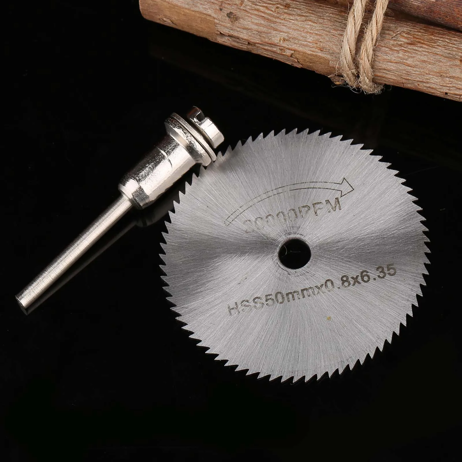 1 Sets 50mm Rotary Drill Saw Blades Saw Disc Wheel Cutting Blades with Straight Shank Mandrel for Dremel Drills Rotary Tools