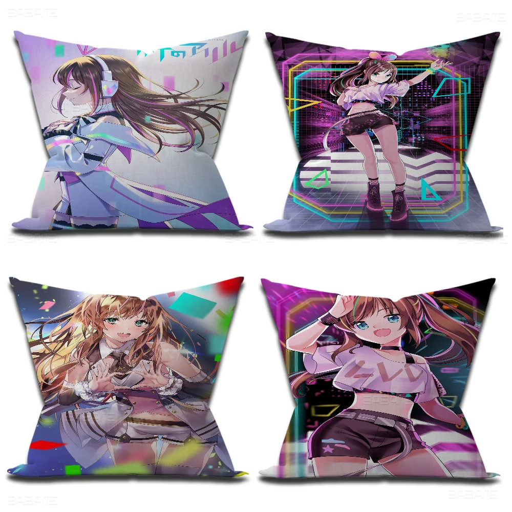 First Virtual Anchor Kizuna AI Personalized Picture Text Home Decorative Pillows Household Gifts 45x45cm