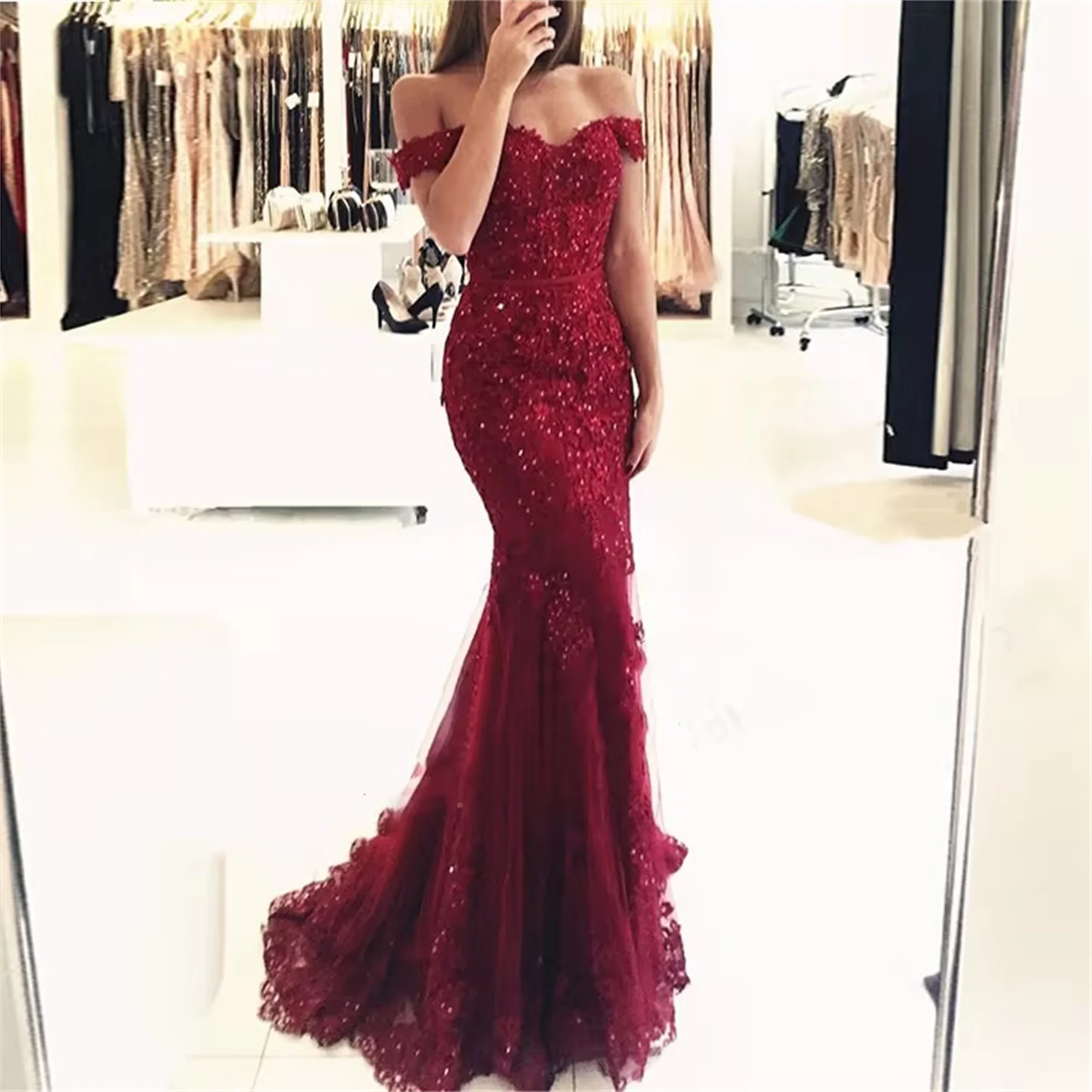 Mermaid Evening Dress for Women 2026 vestidos de fiesta  Party Prom Gown V Neck vestidos de noche