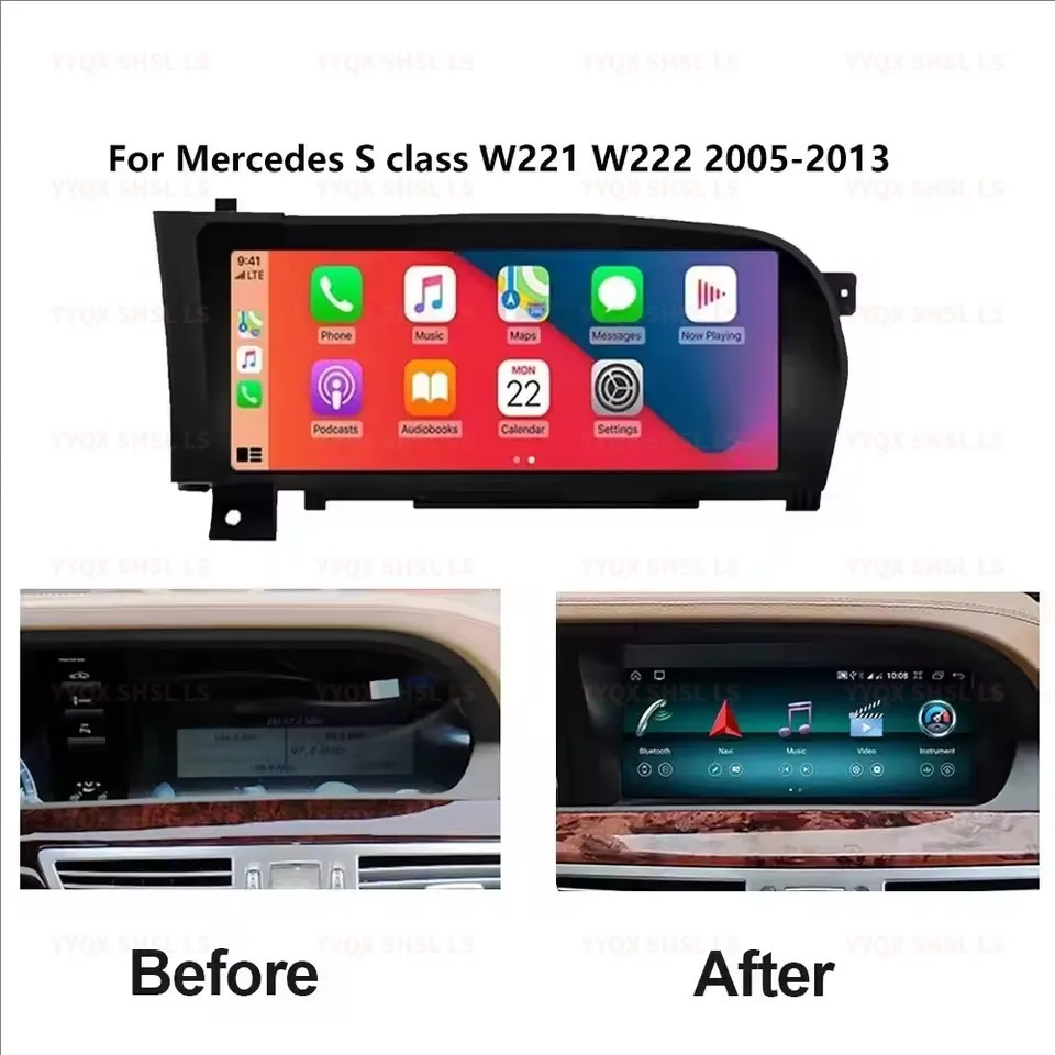 

LHD/RHD 10.25” Touch Screen Android13 For Benz S W221 W216 2005 -2013 Car Radio Multimedia Player Stereo Auto Carplay Head Unit
