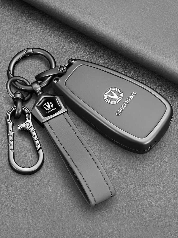 Autoschlüsselhülle für Changan CS75 55 35 X7 X5 Plus Schlüsselanhänger-Schutz Zinklegierung Vollabdeckung UNI-V S Z Eado Alsvin Auto-Zubehör – Detail 3