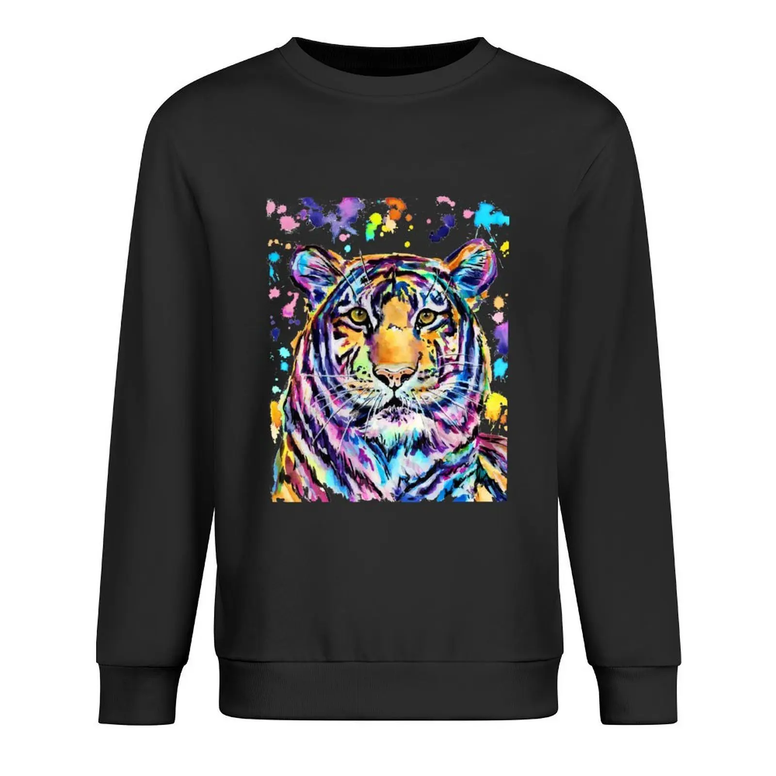 

Colourful Watercolour Tiger Pullover fashion men men's winter sweater blouse mens designer clothes new hoodies and sweatshirts