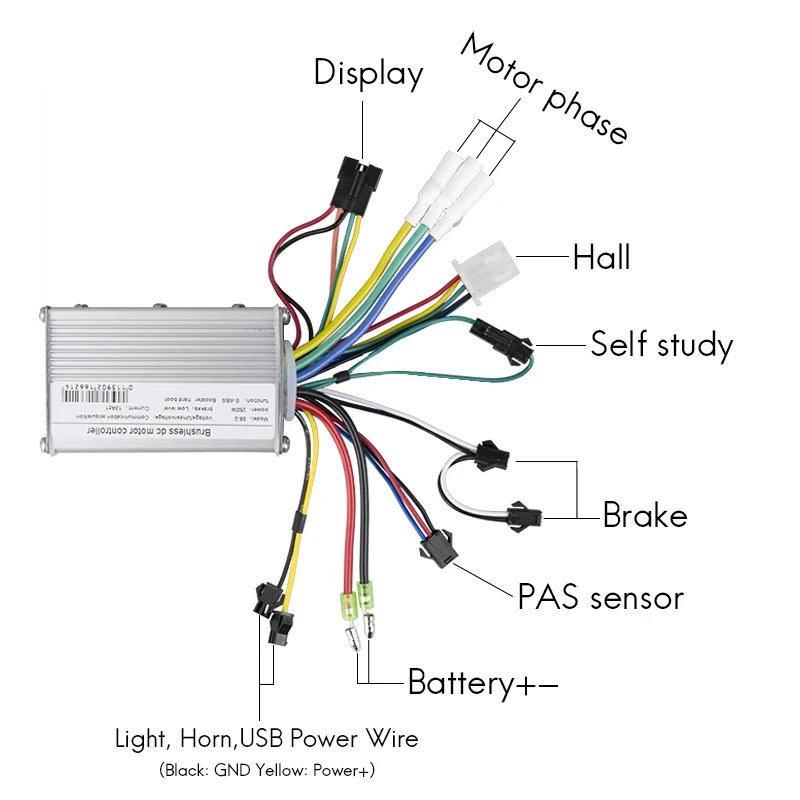 350W Ebike Controller Display 24V/36V /48V Electric Bike Display Brushless Controller for Electric Bicycle Conversion Kits S830