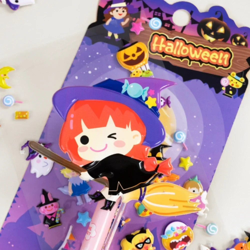 4 pcs/lot Cool Halloween Ghost Party 3D Puffy Stickers Adhesive Sticker DIY Diary Stationery Sticker Gift School Office Supplies