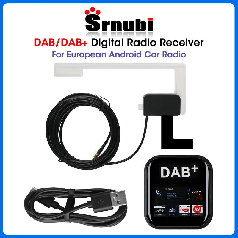 Srnubi DAB/DAB+ Antenna With USB Adapter Universal Android Car Radio GPS Stereo Receiver Europe DAB DAB+ Signal Head Unit Player