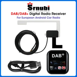 Srnubi DAB/DAB+ Antena z adapterem USB Uniwersalne radio samochodowe Android GPS Stereo Odbiornik Europe DAB DAB+ Signal Head Unit Player