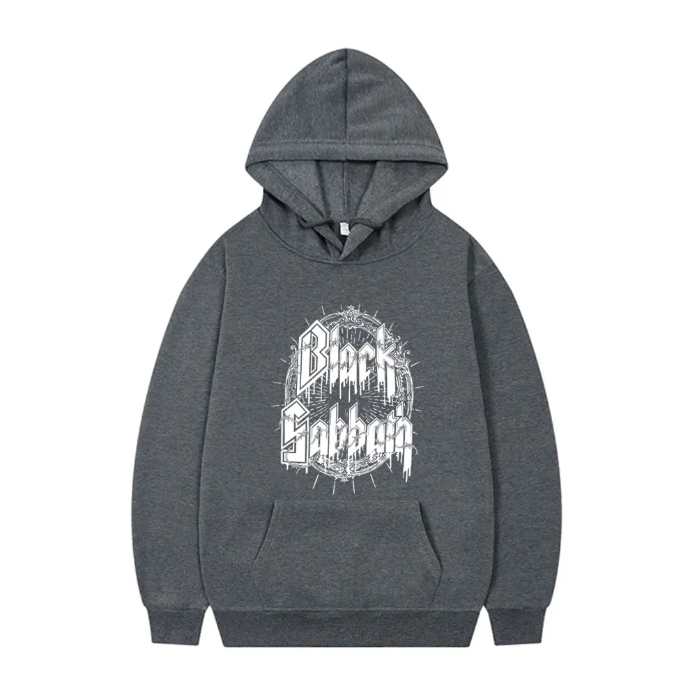 90s Heavy Metal Rock Band Black Sabbath Hoodie Ozzy Osbourne Sweatshirt Men Women's Fashion Vintage Oversized Pullover Hoodies