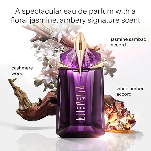 Женские духи Thierry Mugler Shaped 100 мл/3,4FL. Таинственная бутылка с аметистом OZ как инопланетянное сокровище.