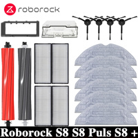Roborock S8 / S8 Plus Robot Vacuum Replacement Spare Parts Roller Main Side Brush Hepa Filter Mop Cloth Dust Bag Accessories