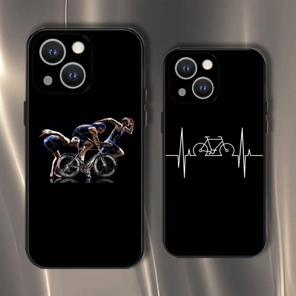 

Triathlon Tri Life Swim Bike Run Phone Case For iPhone 16,15,14,13,12,11,Pro,XS,Max,XR,Plus,E,SE4,Mini Black Soft Cover