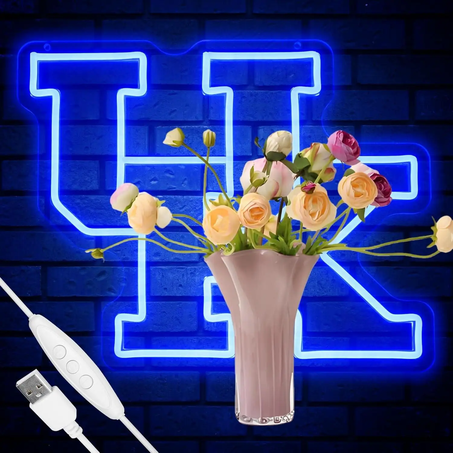 Picture 6: University Basketball Team Neon Sign USB Dimmable LED Neon Lights for Bedroom Bar Man Cave Dormitory Wall Decor Birthday Gift