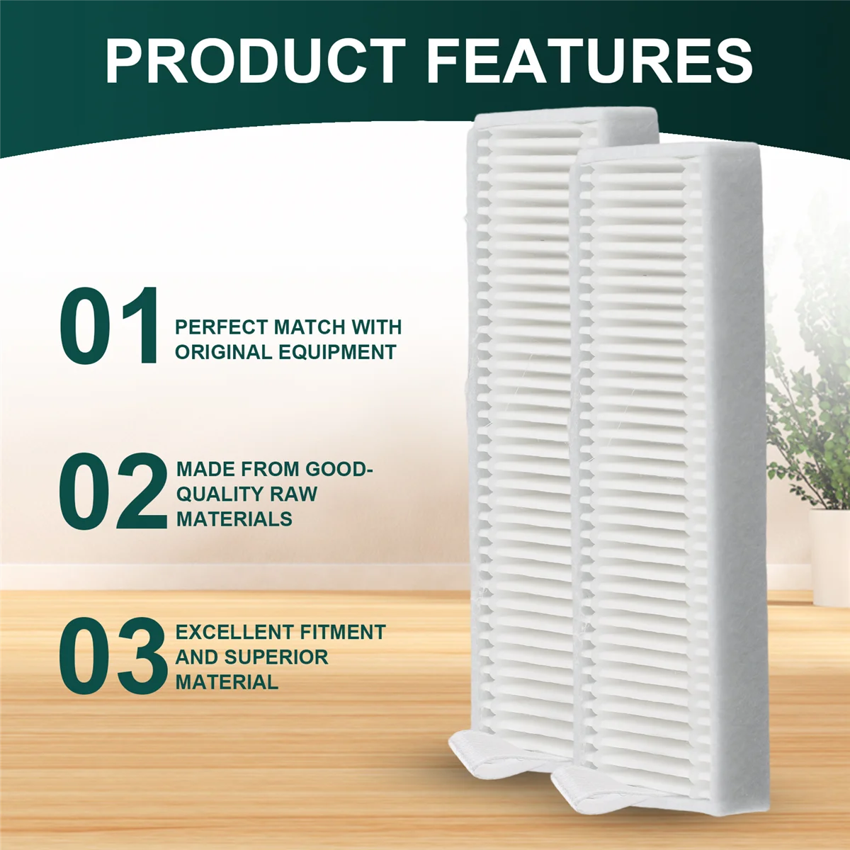 N18R 5 Stück Roboter-Staubsauger HEPA-Filter für Kitfort Kt-532 Kt532 Roboter-Staubsauger Teile Filter Hepa-Zubehör