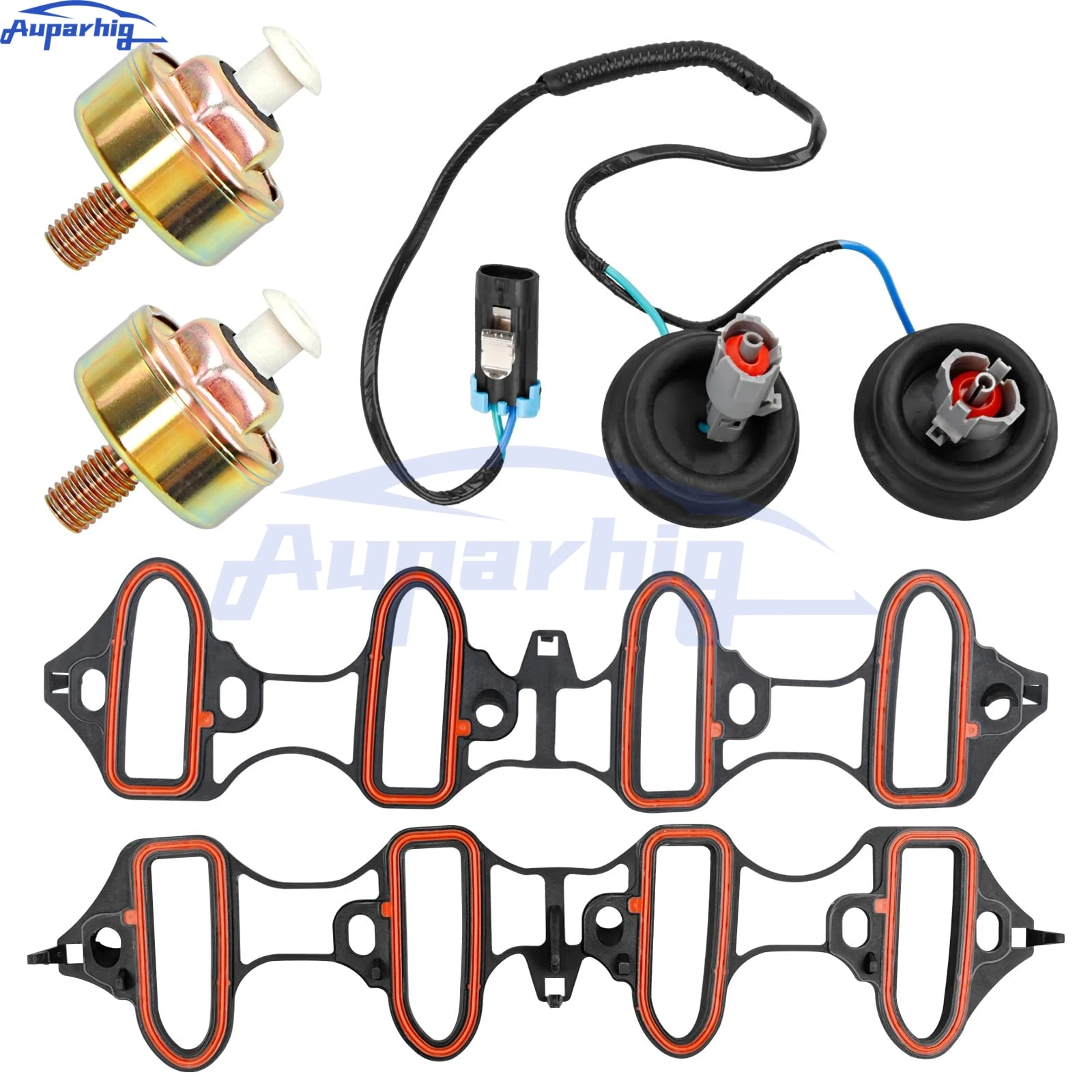 

QTGYCND New 1Set 12601822 Knock Sensor Wire Harness Kit For Chevrolet GMC Sierra Cadillac Buick Rainier Hummer Auto Engine Parts