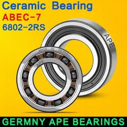 German APE Bearings 6802 -2RS hybrid ceramic bearing 15*24*5mm, 1PCS ABEC-7 15267-2RS bicycle bearing, mountain bicycle bearing