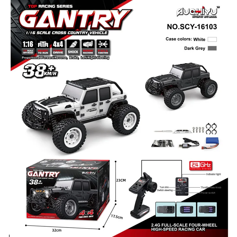 

Scy-16103 4WD внедорожник с дистанционным управлением, джип, большой автомобиль с хвостовым крылом, пикап, игрушка для взрослых и детей