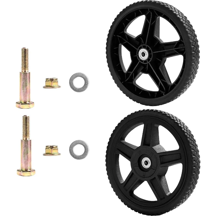 

Push Mower Wheel kits 10 inch Wheels for Lawn Mower Cart Wheels 10 inch Set of 2