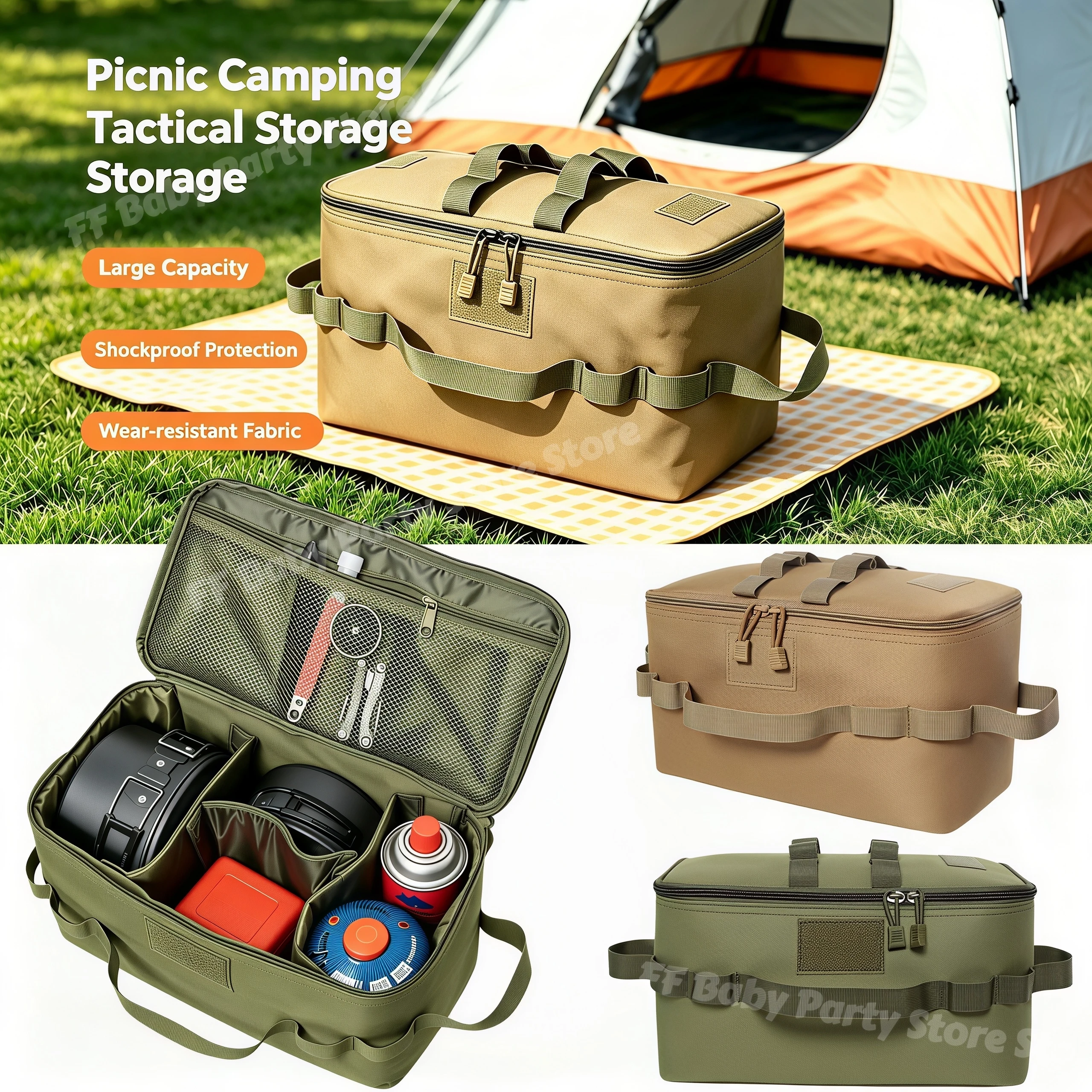 Outdoor Camping Utensils - Tas Penyimpanan Perlengkapan Camping Luar Ruangan