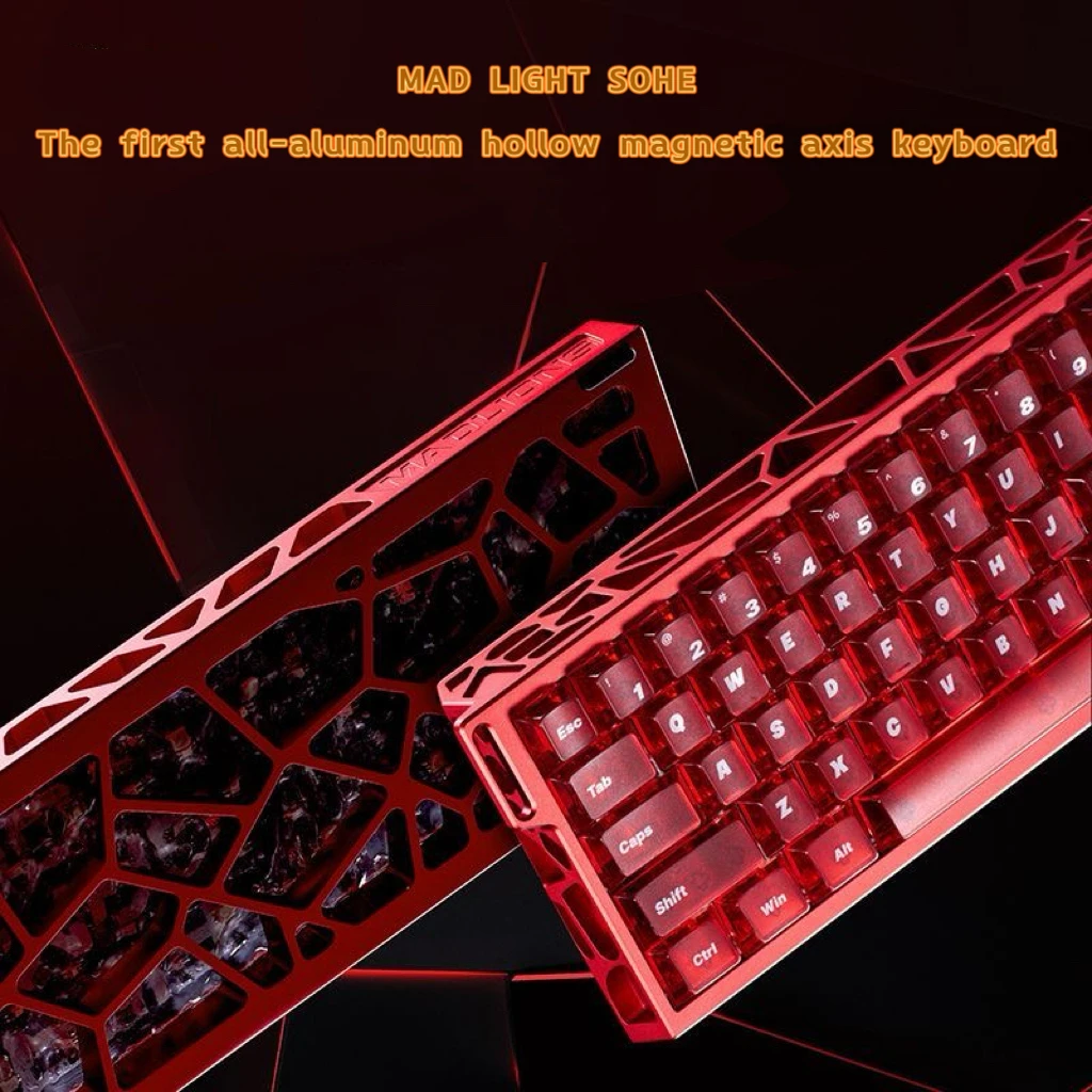 Клавиатура MAD Light 60HE для киберспорта, веб-привод, проводное соединение, полая клавиатура с магнитной осью