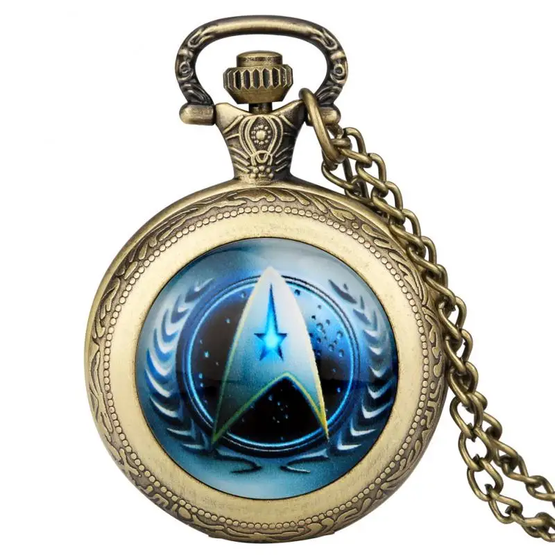 Medium Size Blue Fashion Design Heren Quartz Zakhorloge Anime Cosplay Geschenken Cool Hanger Ketting Ketting Relojes De Bolsillo