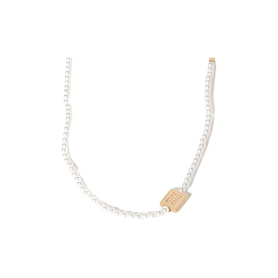 

MIU MIU Metal Necklaces Women's White 5IC0662CVA