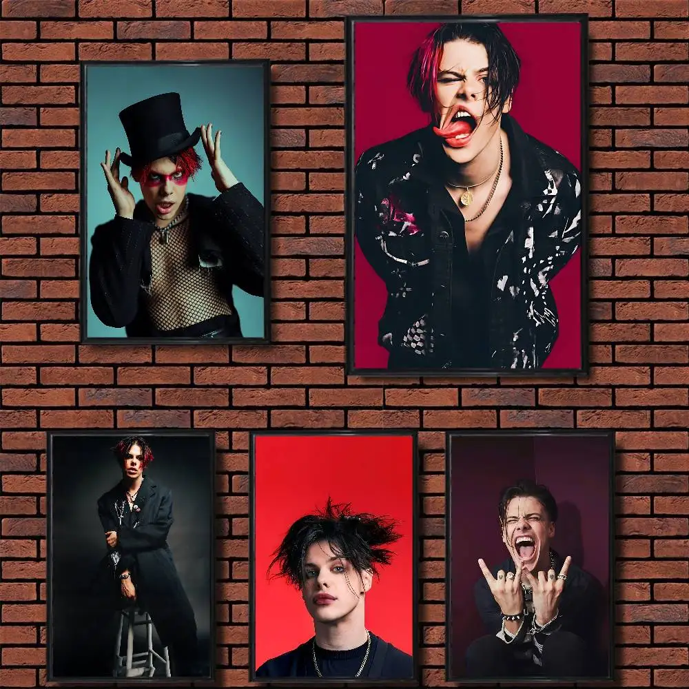 

cool Weird Music Yungblud High Quality Dorm Living Room Aesthetic Wall Decoration Painting Poster Stickers Gift