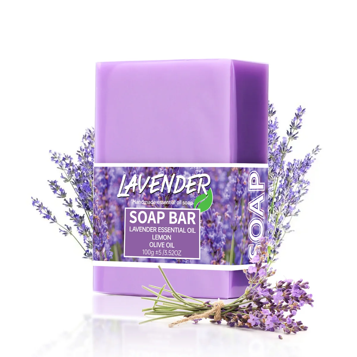 100g 라벤더 오일 수제 글리세린 비누 바 바디 페이스 비누 딥 클렌징 화이트닝 비누 (허니 심황 로즈 포함)