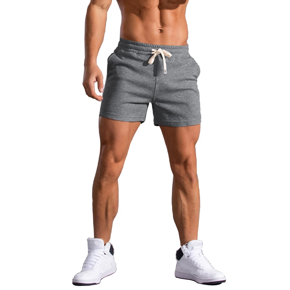 Sommer-Herrenshorts, einfarbig, lässig, atmungsaktiv, kurze Hosen mit Kordelzug, Boardshorts, Jogginghosen, Sportshorts, Herren-Resortshorts – Detail 5